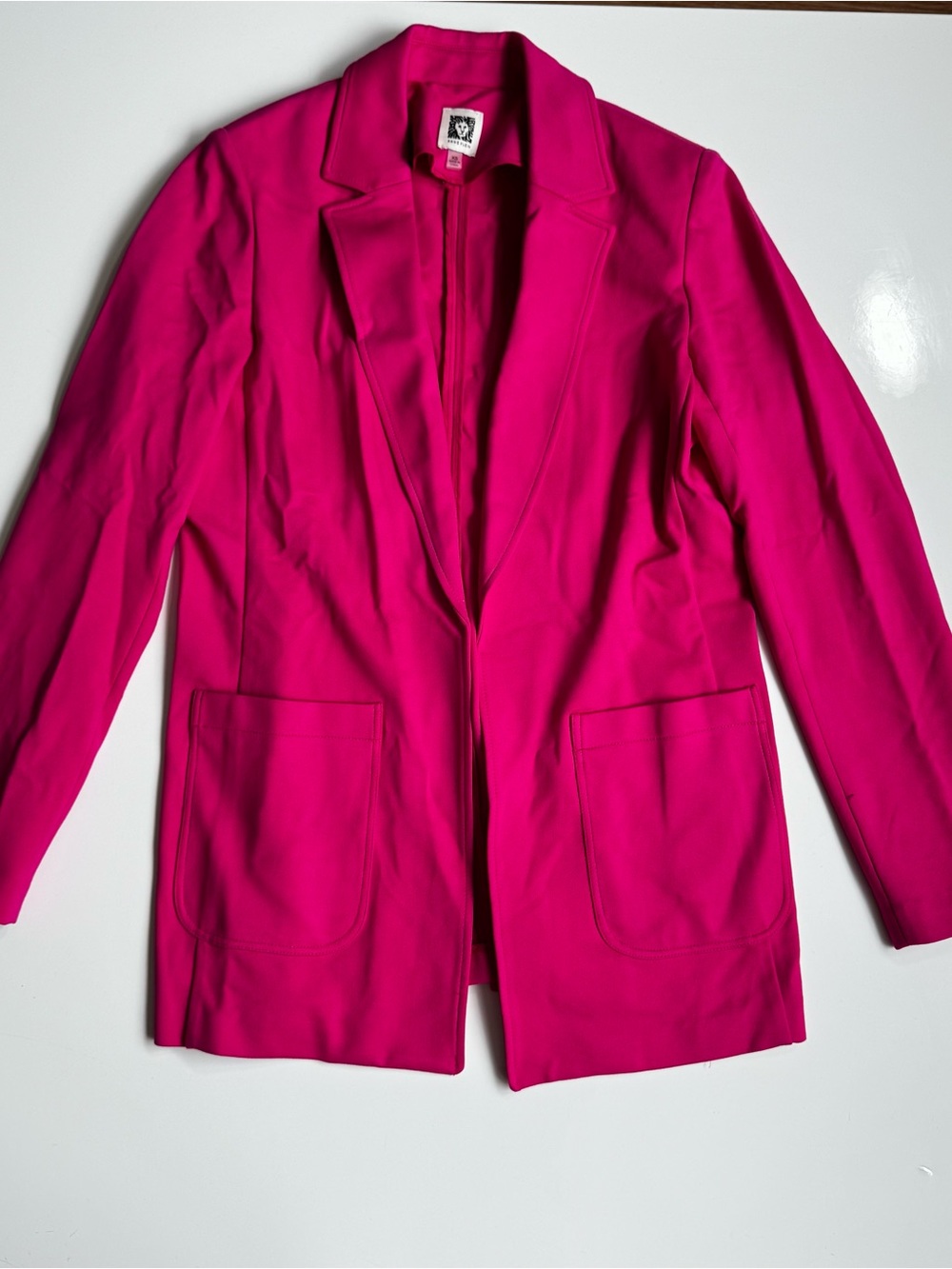 Anne Klein Hot Pink Open-Front Blazer Jacket